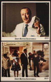 9y179 DIRTY ROTTEN SCOUNDRELS 8 8x10 mini LCs '88 Steve Martin, Michael Caine, Headly, Frank Oz