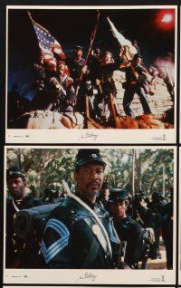 9y194 GLORY 8 8x10 mini LCs '89 Morgan Freeman, Matthew Broderick, Denzel Washington, Civil War!