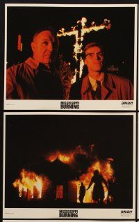 9y282 MISSISSIPPI BURNING 8 8x10 mini LCs '88 great images of Gene Hackman & Willem Dafoe!