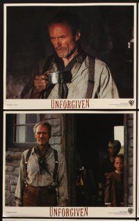 9y342 UNFORGIVEN 8 8x10 mini LCs '92 gunslinger Clint Eastwood, Gene Hackman, Morgan Freeman