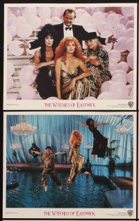 9y347 WITCHES OF EASTWICK 8 8x10 mini LCs '87 Jack Nicholson, Cher, Susan Sarandon,Michelle Pfeiffer