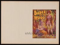 9z030 BABES IN THE WOOD stage play English herald '30s female hero finding lost kids!