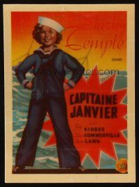9z024 CAPTAIN JANUARY Belgian herald '36 great art of cutest sailor Shirley Temple!