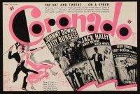 9z376 CORONADO herald '35 photos & art of Johnny Downs in tux with cane & sexy Betty Burgess!