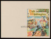 9z037 DICK WHITTINGTON stage play English herald '30s full-length art of sexy female lead!