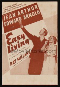 9z385 EASY LIVING herald '37 Jean Arthur, Ray Milland, Preston Sturges screwball comedy!