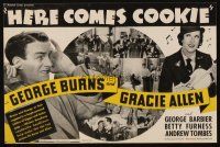 9z432 HERE COMES COOKIE herald '35 great images of George Burns & Gracie Allen!