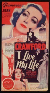 9z439 I LIVE MY LIFE herald '35 many images of beautiful Joan Crawford & Brian Aherne!
