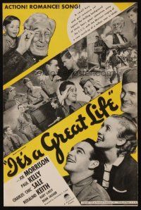 9z446 IT'S A GREAT LIFE herald '35 Joe Morrison is unemployed during the Depression!