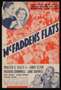 9z474 McFADDEN'S FLATS herald '35 Walter C. Kelly The Virginia Judge, Andy Clyde, Jane Darwell