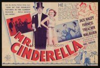 9z482 MISTER CINDERELLA herald '36 great images of Jack Haley & sexy Betty Furness!