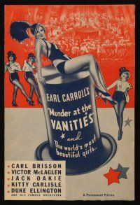 9z486 MURDER AT THE VANITIES herald '34 Earl Carroll, the most beautiful girls in the world!