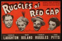 9z532 RUGGLES OF RED GAP herald '35 Charles Laughton, Mary Boland, Charles Ruggles, Zasu Pitts!