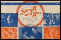 9z546 SORRELL & SON herald '34 H.B. Warner in title role, Margot Grahame, Peter Penrose!