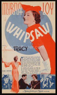 9z581 WHIPSAW herald '35 images of beautiful Myrna Loy, the girl you've been waiting for!