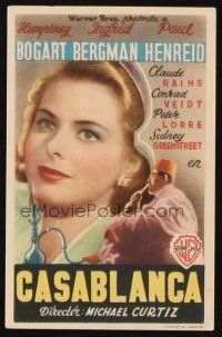 9z093 CASABLANCA Spanish herald '46 different image of Ingrid Bergman, Spanish first release!