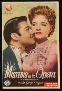 9z101 CLIMAX Spanish herald '48 different romantic close up of Turhan Bey & Susanna Foster!