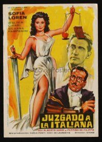 9z111 DAY IN COURT Spanish herald '65 different Peri art of judge with sexy living Lady Justice!