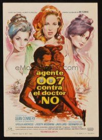 9z122 DR. NO Spanish herald '63 different sexy art of Sean Connery as James Bond by Mac Gomez!