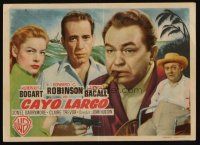 9z188 KEY LARGO Spanish herald '49 Humphrey Bogart, Lauren Bacall, Edward G. Robinson, John Huston