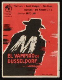 9z205 M Spanish herald R62 Fritz Lang German serial killer classic, cool art!