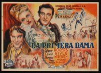 9z207 MAGNIFICENT DOLL Spanish herald '46 different art of Ginger Rogers & David Niven by Tulla!