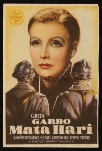 9z211 MATA HARI Spanish herald R40s cool completely different art of Greta Garbo & soldiers!