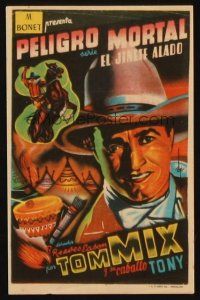 9z214 MIRACLE RIDER Spanish herald '35 cool different art of cowboy Tom Mix by Chapi!