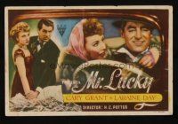 9z220 MR. LUCKY Spanish herald '45 different image of Cary Grant & pretty Laraine Day!