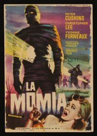 9z221 MUMMY Spanish herald '59 Hammer horror, Christopher Lee as the monster, Mac Gomez art!