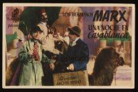 9z227 NIGHT IN CASABLANCA Spanish herald '49 Marx Brothers, Groucho, Chico & Harpo with camel!