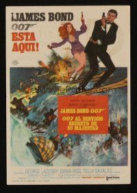 9z231 ON HER MAJESTY'S SECRET SERVICE Spanish herald '69 George Lazenby's only James Bond movie!