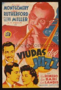 9z234 ORCHESTRA WIVES Spanish herald '42 different art of Glenn Miller playing trombone by Soligo!