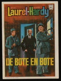 9z235 PARDON US Spanish herald '67 convicts Stan Laurel & Oliver Hardy classic, different art!