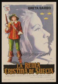 9z249 QUEEN CHRISTINA Spanish herald R64 great completely different art of Greta Garbo by Jano!