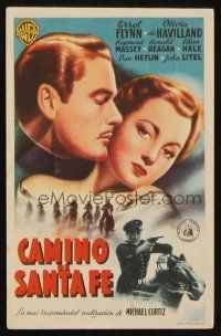 9z265 SANTA FE TRAIL Spanish herald '48 Errol Flynn, Olivia De Havilland, Michael Curtiz