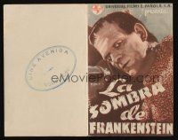 9z288 SON OF FRANKENSTEIN Spanish herald '42 Boris Karloff as monster, Bela Lugosi, Basil Rathbone