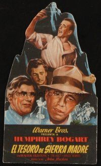 9z312 TREASURE OF THE SIERRA MADRE die-cut Spanish herald '48 Humphrey Bogart, different image!