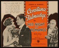 9z430 HER NIGHT OF ROMANCE herald '24 Constance Talmadge, Ronald Colman, it's funny too!