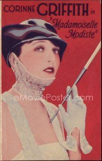 9z464 MADEMOISELLE MODISTE herald '26 great c/u of French Corinne Griffith w/cigarette holder!