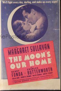 9z484 MOON'S OUR HOME herald '36 romantic images of Margaret Sullavan & Henry Fonda!