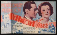 9z513 PETTICOAT FEVER herald '36 Robert Montgomery, Myrna Loy, what a pair to be in love!