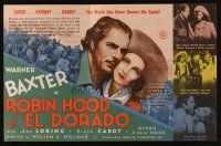 9z529 ROBIN HOOD OF EL DORADO herald '36 William Wellman directed, Warner Baxter, Ann Loring!
