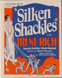9z541 SILKEN SHACKLES herald '26 Irene Rich cheats on her husband but he keeps forgiving her!