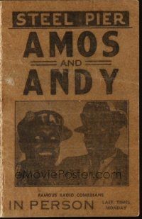 9z552 STEEL PIER local theater herald '33 Amos and Andy appearing in person!