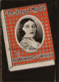 9z589 WOMAN OF THE WORLD herald '25 great image of pretty Pola Negri on book cover!