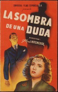 9z272 SHADOW OF A DOUBT Spanish herald '45 Alfred Hitchcock,Teresa Wright, Joseph Cotten!