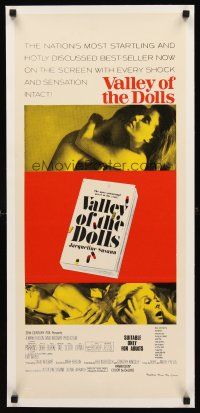 1a193 VALLEY OF THE DOLLS linen Aust daybill '67 sexy Sharon Tate, from Jacqueline Susann's novel!