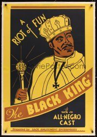1a269 BLACK KING linen 1sh R36 wacky true story of the Emperor of the United States of Africa!