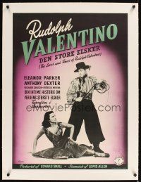 1a081 VALENTINO linen Danish '51 Eleanor Parker, Anthony Dexter as Rudolph, Mailind art!